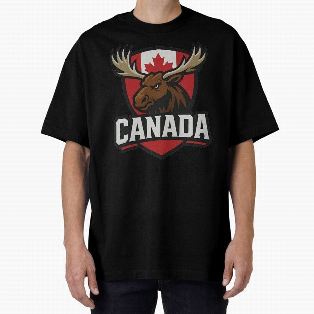 Canada Moose Sports Logo T-Shirt ¨C Canadian Flag Maple Leaf Emblem | 2026 World Cup Supporter Classic T-Shirt Show Match Day Excitement for FIFA World Cup 2026 Group Stage Spirit, Celebrating Spain, Mbappe, Soccer Culture, Superstar Moments,