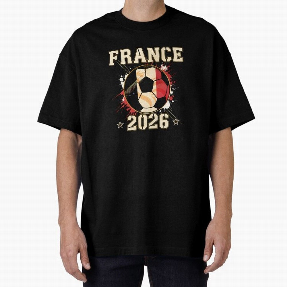 Front Print France Soccer World Cup 2026 - French Fan Gift T-Shirt_84561762 Classic T-Shirt Experience FIFA World Cup 2026 Celebrating Haaland, Spain Energy, Global Supporter Spirit, Legendary Goals, National Colors and Tournament Celebration;