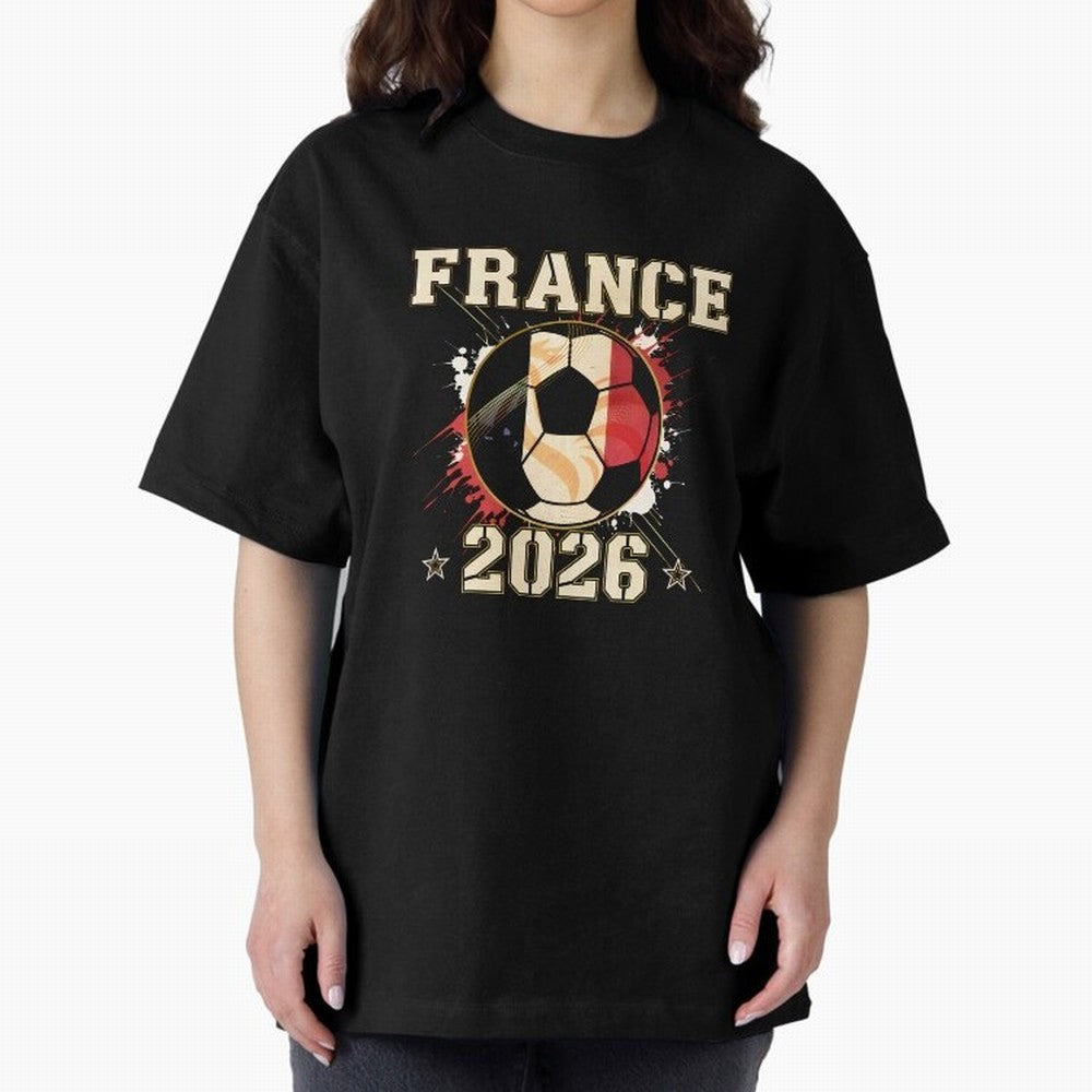 Front Print France Soccer World Cup 2026 - French Fan Gift T-Shirt_84561762 Classic T-Shirt Experience FIFA World Cup 2026 Celebrating Haaland, Spain Energy, Global Supporter Spirit, Legendary Goals, National Colors and Tournament Celebration;