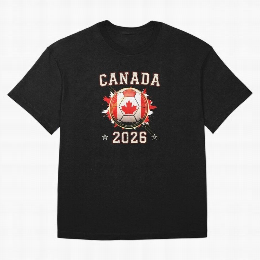 Front Print Canada Soccer World Cup 2026 - Canadian Fan Gift T-Shirt_84561562 Classic T-Shirt Show Passion for the Stars of Match Day Hype around FIFA World Cup 2026 Group Stage, Neymar, Haaland and Cristiano Ronaldo, Brazil, Stadium Chants,