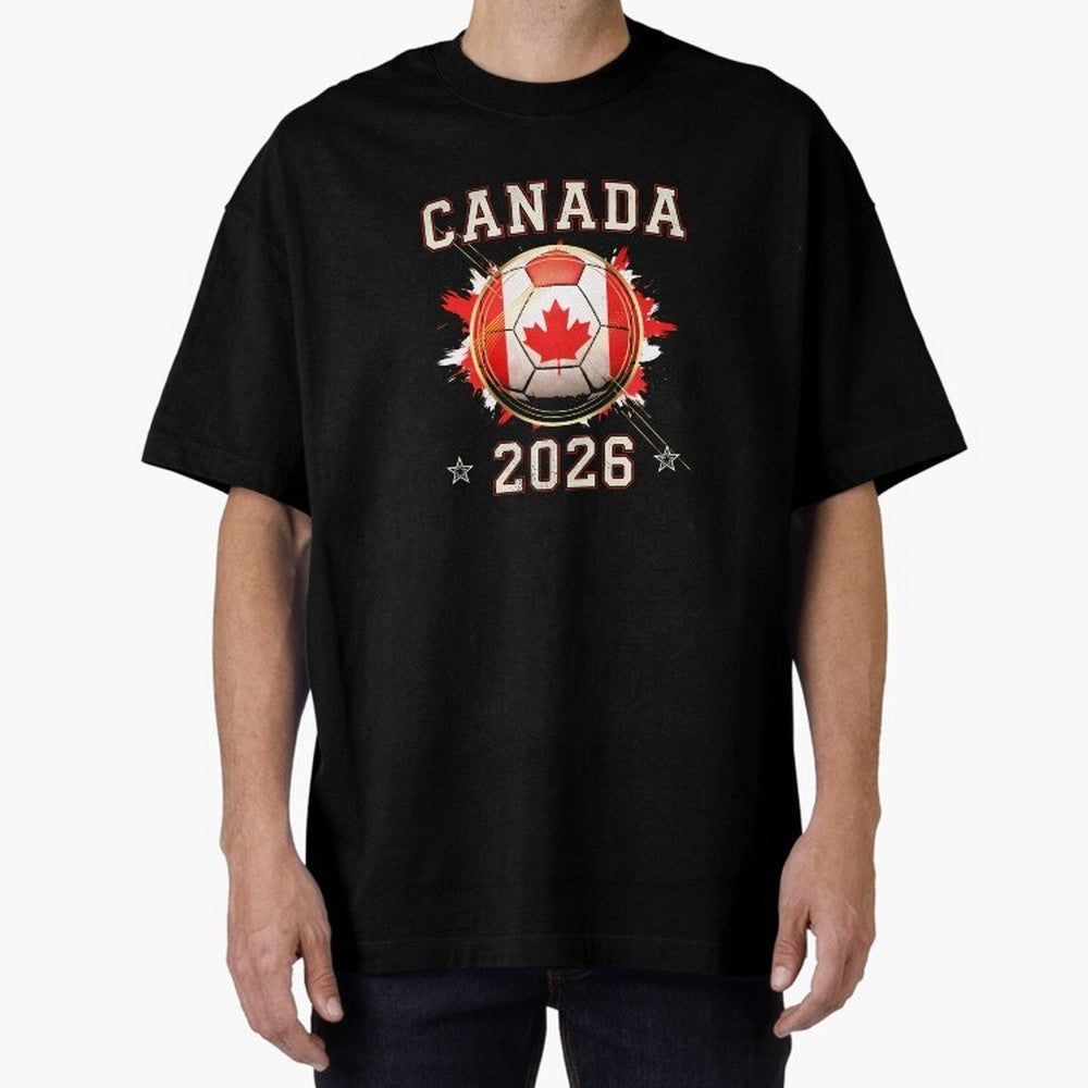 Front Print Canada Soccer World Cup 2026 - Canadian Fan Gift T-Shirt_84561562 Classic T-Shirt Show Passion for the Stars of Match Day Hype around FIFA World Cup 2026 Group Stage, Neymar, Haaland and Cristiano Ronaldo, Brazil, Stadium Chants,