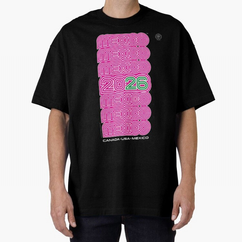 Mexico Retro Soccer 26 ¨C Canada USA Mexico 26¨C Bold Vintage Typography Oversized T-Shirt Relive Legendary Nights from FIFA World Cup 2026 USA Canada Mexico Built around Mbappe and Neymar, France Energy, Game Day Rituals, Football Legends, Country