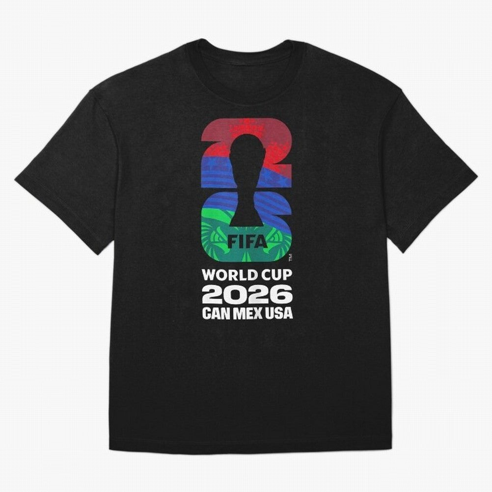 World Cup26 Host Country Logo Flags Oversized T-Shirt Experience FIFA World Cup 2026 USA Canada Mexico for Fans of Messi and Cristiano Ronaldo and Spain and Netherlands, Bringing Vintage Soccer Flavor, Modern Football Stars, National Flags and