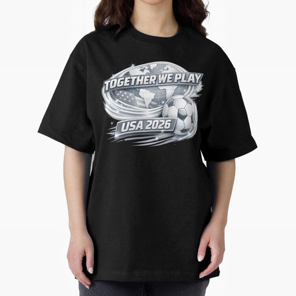 World Cup 2026 Oversized T-Shirt Create FIFA World Cup 2026 USA Canada Mexico Spirit, Made for Spain and Netherlands, Cristiano Ronaldo, Haaland and CR7, Football Passion, Legendary Performances, Festival Vibes and Supporter Community; Made for Die