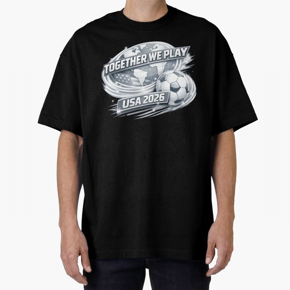 World Cup 2026 Oversized T-Shirt Create FIFA World Cup 2026 USA Canada Mexico Spirit, Made for Spain and Netherlands, Cristiano Ronaldo, Haaland and CR7, Football Passion, Legendary Performances, Festival Vibes and Supporter Community; Made for Die