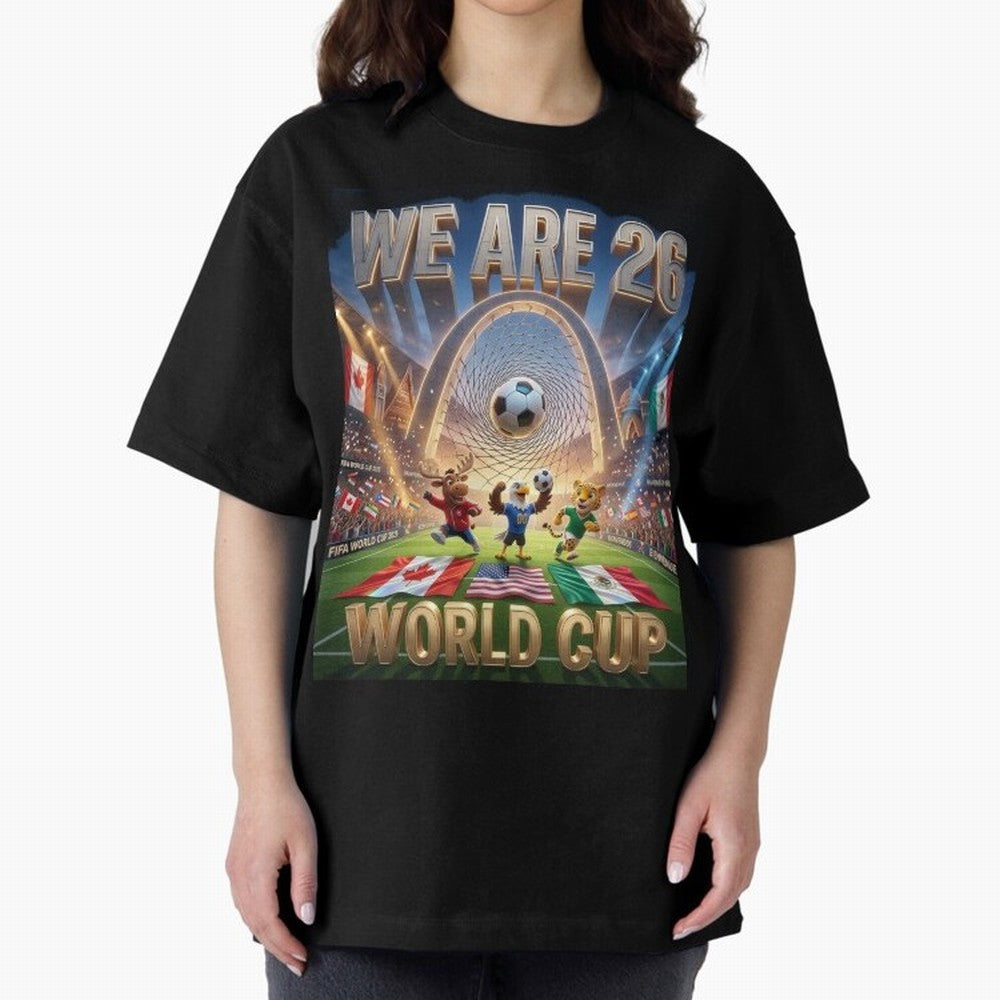 World cup 2026 Oversized T-Shirt Feel FIFA World Cup 2026 Spirit, Connected to Spain and Netherlands, CR7, Classic Soccer Heritage, Championship Pressure, Fan Loyalty and International Pride; Made for Die Hard Supporters, Soccer Lovers, Game Day