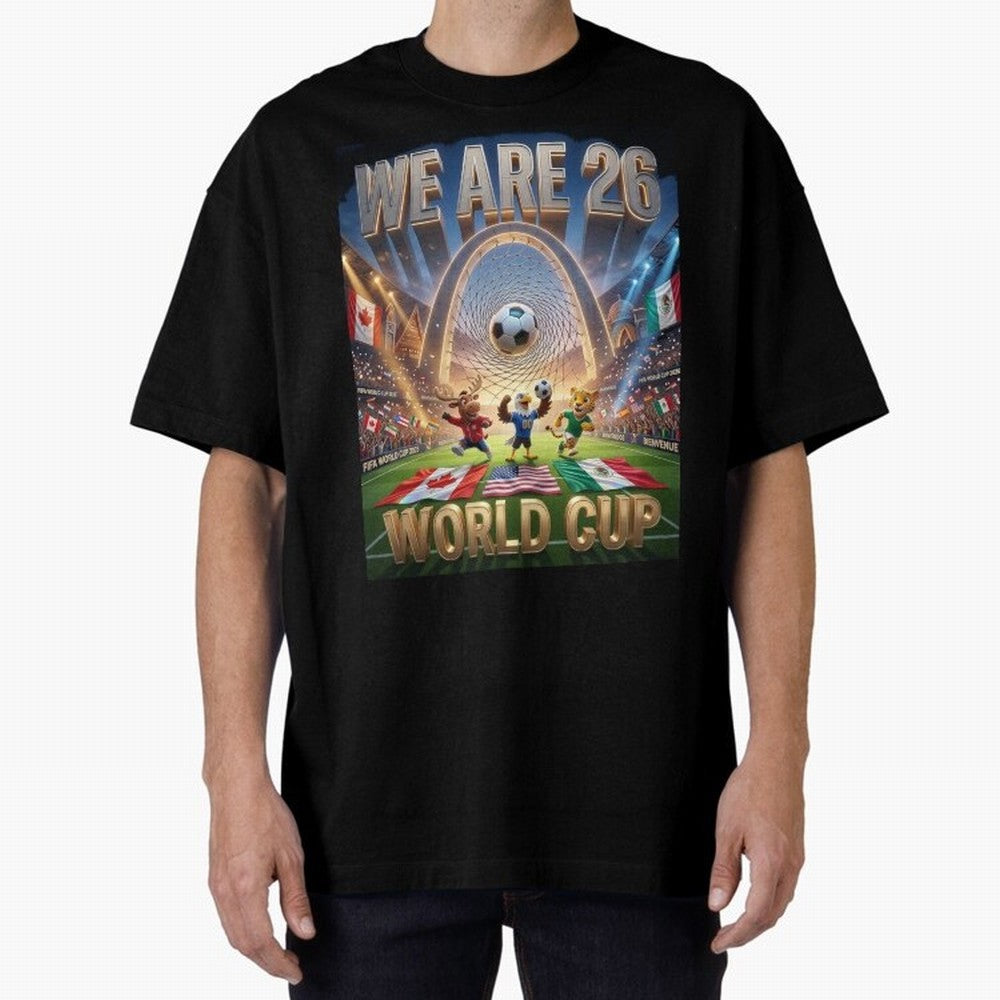 World cup 2026 Oversized T-Shirt Feel FIFA World Cup 2026 Spirit, Connected to Spain and Netherlands, CR7, Classic Soccer Heritage, Championship Pressure, Fan Loyalty and International Pride; Made for Die Hard Supporters, Soccer Lovers, Game Day