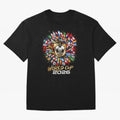 World Cup 2026 Flag Fusion Football T-Shirt Oversized T-Shirt Honor Champions and Dreams in FIFA World Cup 2026 Group Stage Spirit, Celebrating Brazil, Portugal and Argentina, Mbappe and Neymar, Supporter Pride, Iconic Celebrations, Legendary Names