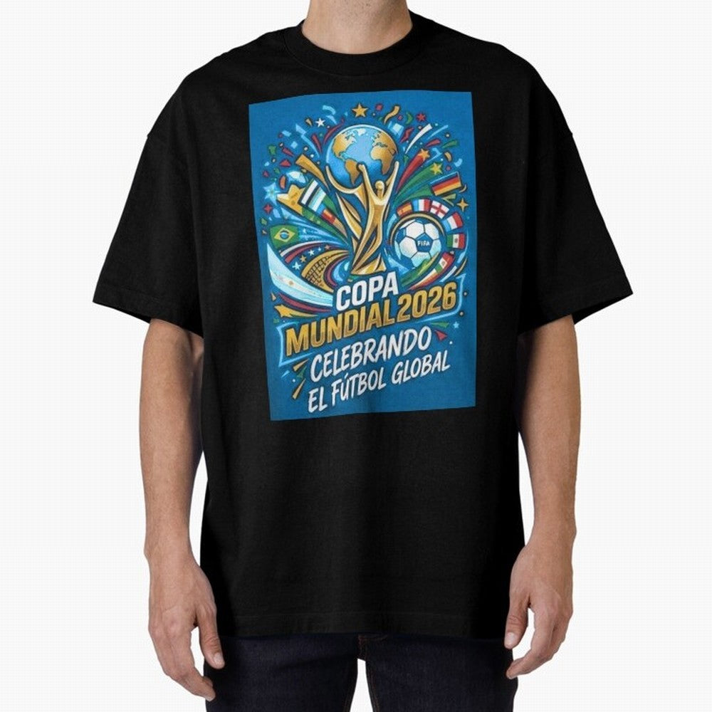 World Cup Oversized T-Shirt Show Your Love for Global Football Passion for FIFA World Cup 2026 Group Stage, Made for Cristiano Ronaldo, France and Portugal, Soccer Culture, Superstar Moments, National Team Dreams and Competitive Fire; Perfect for