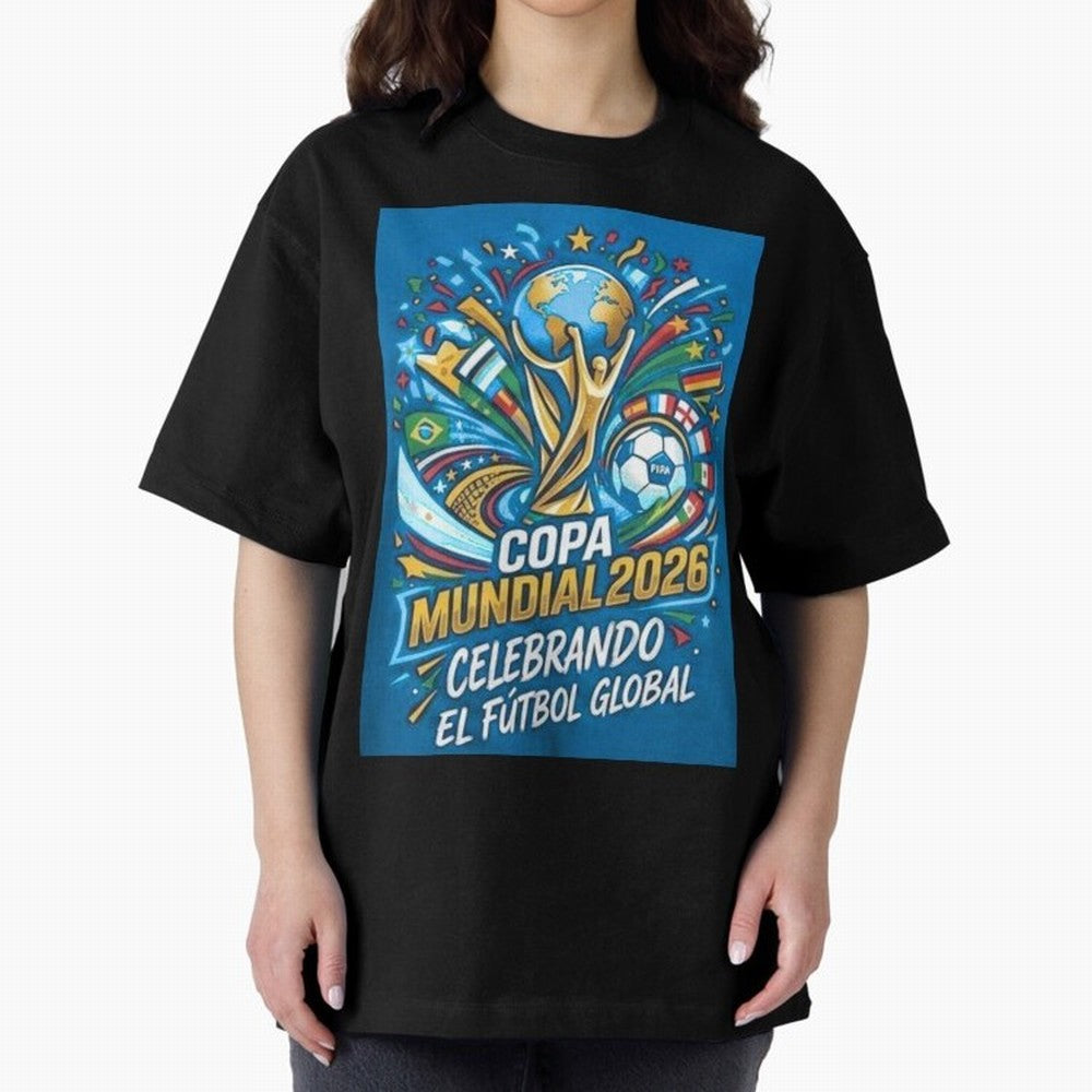 World Cup Oversized T-Shirt Show Your Love for Global Football Passion for FIFA World Cup 2026 Group Stage, Made for Cristiano Ronaldo, France and Portugal, Soccer Culture, Superstar Moments, National Team Dreams and Competitive Fire; Perfect for