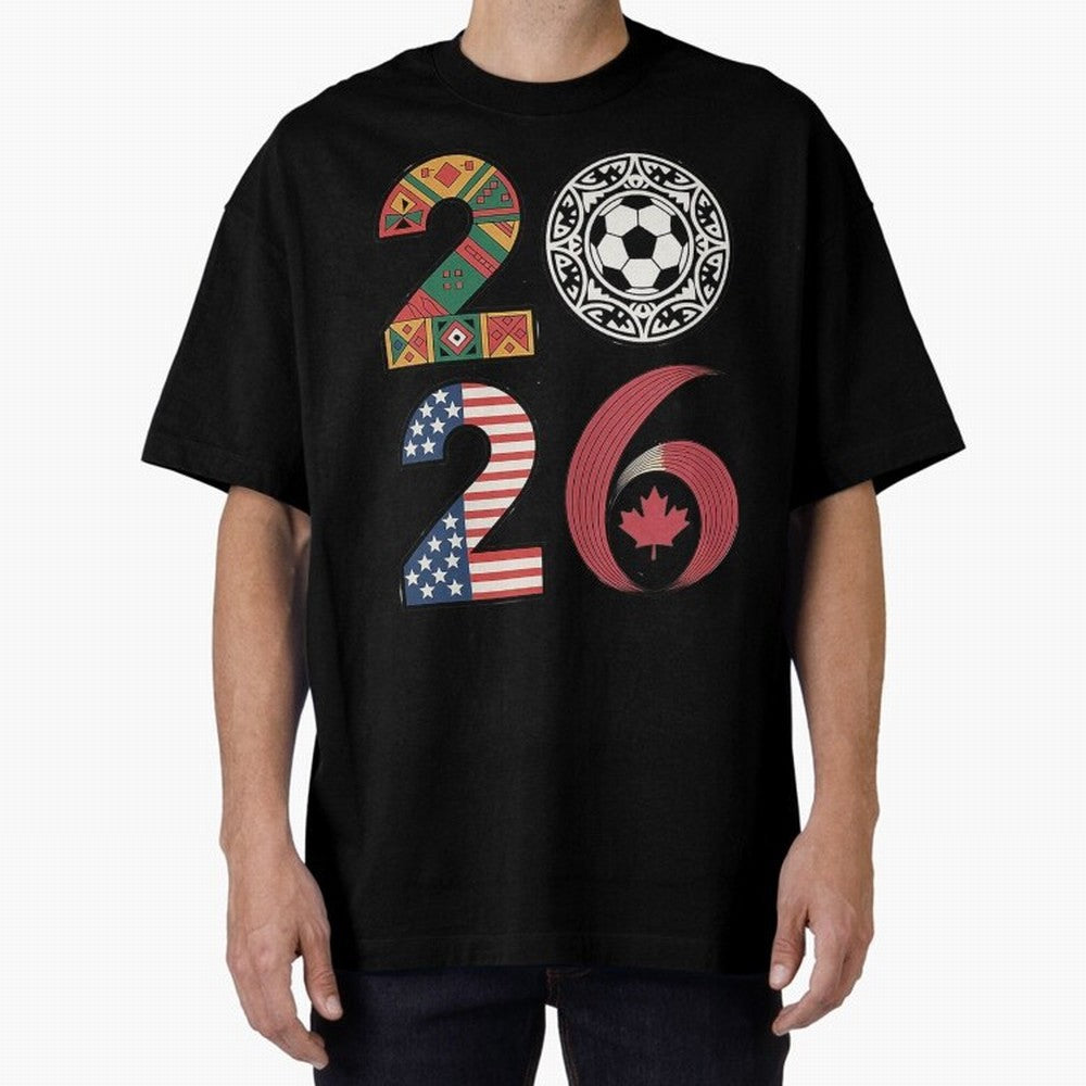 2026 Football Countries Oversized T-Shirt Represent Fans Who Live for FIFA World Cup 2026 Celebrating Haaland, France Energy, Stadium Memories, Football Loyalty, International Chants and Championship Tradition; Great for Watch Parties, Sports Bars,