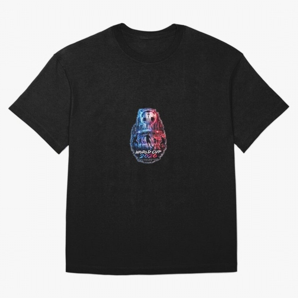 Copy of World Cup 2026 ¨C United Passion ?? | Neon Football Design Oversized T-Shirt Bring Champion Energy into the FIFA World Cup 2026 Journey through Messi Highlights, England and Germany Pride, Retro Football Energy, Iconic Rivalries, Trophy