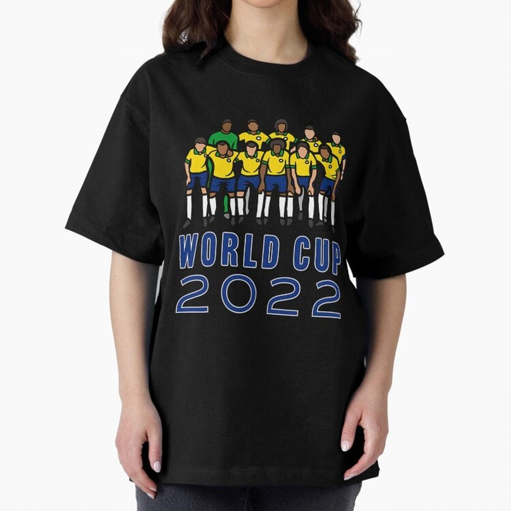 World Cup 2022 Oversized T-Shirt Celebrate Fan Culture around Global Football Passion for FIFA World Cup 2026 USA Canada Mexico, Connected to Haaland, Netherlands, Soccer Culture, Superstar Moments, National Team Dreams and Competitive Fire; Built