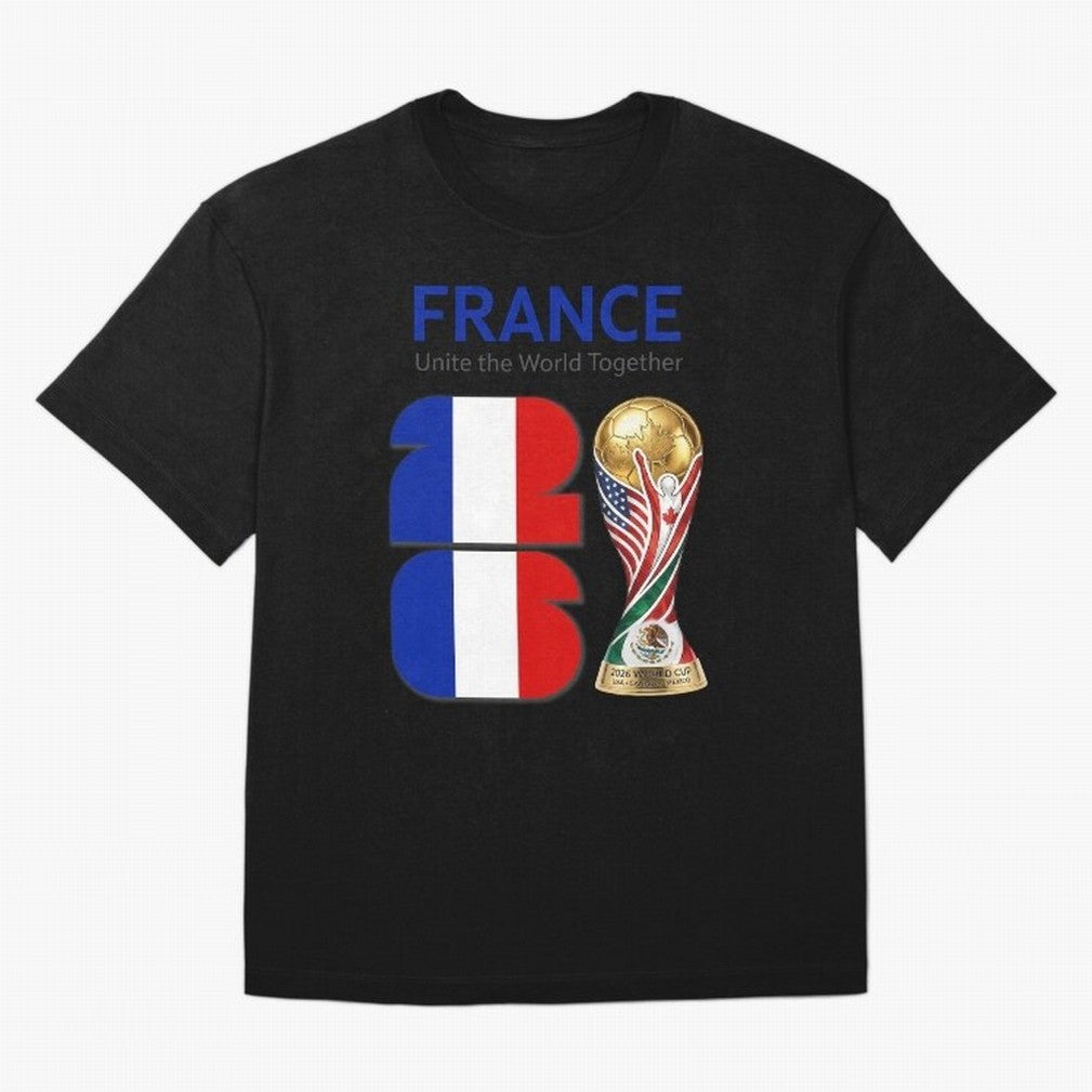 World Cup 2026, IMG 030, FRANCE 001 Oversized T-Shirt Bring Trophy Dreams to FIFA World Cup 2026 USA Canada Mexico for Fans of Mbappe and Germany, Bringing Champion Mindset, Group Stage Buzz, Knockout Tension and Passionate Fan Culture; Perfect for