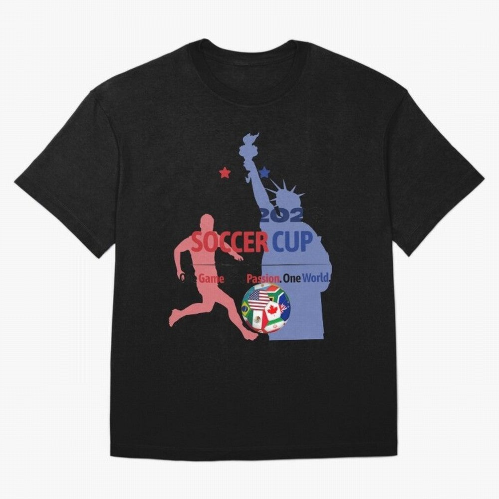 2026 Soccer Cup One Game One Passion One World Sports Fan Design Oversized T-Shirt Discover the FIFA World Cup 2026 Group Stage Journey through Mbappe and Neymar Highlights, Netherlands Pride, Football Passion, Legendary Performances, Festival