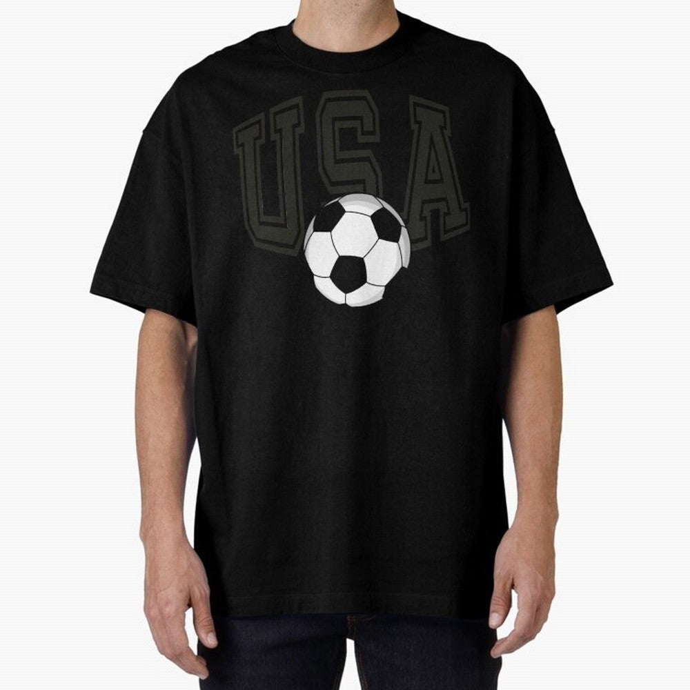 USA soccer ball American world cup 2026 fan Oversized T-Shirt Honor Global Football Passion for FIFA World Cup 2026 Group Stage, Driven by Messi, Neymar and Mbappe, France and Portugal, Football Festival Excitement, Trophy Ambitions, Country