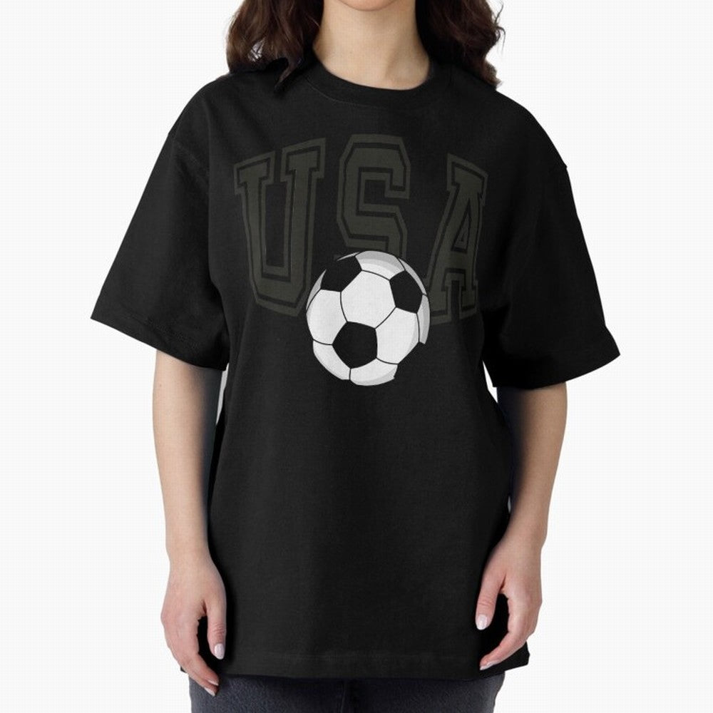 USA soccer ball American world cup 2026 fan Oversized T-Shirt Honor Global Football Passion for FIFA World Cup 2026 Group Stage, Driven by Messi, Neymar and Mbappe, France and Portugal, Football Festival Excitement, Trophy Ambitions, Country