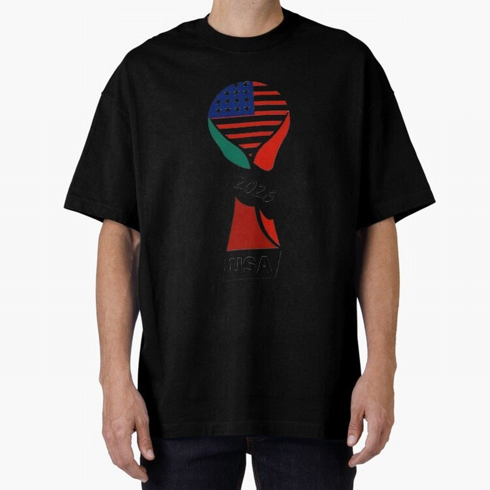 T-shirt usa FIFA world 2026 Oversized T-Shirt Experience Global Football Passion for FIFA World Cup 2026 USA Canada Mexico, Driven by Mbappe and Neymar, Spain and Netherlands, Match Day Excitement, Supporter Culture, Golden Goals and Global