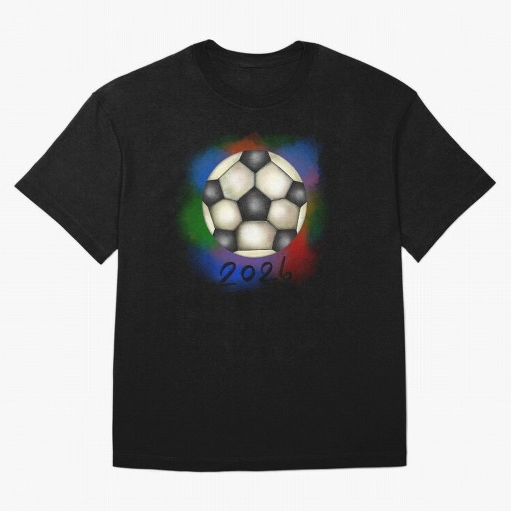 Football soccer Oversized T-Shirt Carry the Dream of FIFA World Cup 2026 Group Stage for Fans of Messi and England, Bringing Retro Football Energy, Iconic Rivalries, Trophy Chase Drama and Stadium Atmosphere; Ideal for Passionate Fans Who Love