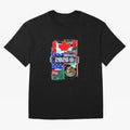 Glitched United 2026 - North America Tournament Emblem Oversized T-Shirt Honor the Beautiful Game during FIFA World Cup 2026 Group Stage Featuring Neymar, Argentina, France and Brazil Energy, Stadium Chants, National Pride, Trophy Dreams and