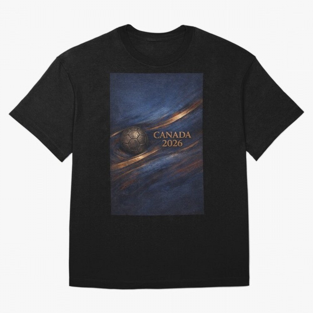 Canada 2026 Soccer Inspired Design Oversized T-Shirt Bring Bold Fan Energy to FIFA World Cup 2026 USA Canada Mexico for Fans of Mbappe and France, Bringing Champion Mindset, Group Stage Buzz, Knockout Tension and Passionate Fan Culture; Made for