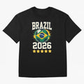 Brazil Soccer Football 2026 Oversized T-Shirt Mark Match Day Hype around FIFA World Cup 2026 Group Stage, Messi, Brazil, Game Day Rituals, Football Legends, Country Pride and the Road to the Final; Created for Match Day Parties, Soccer Gifts, Fan
