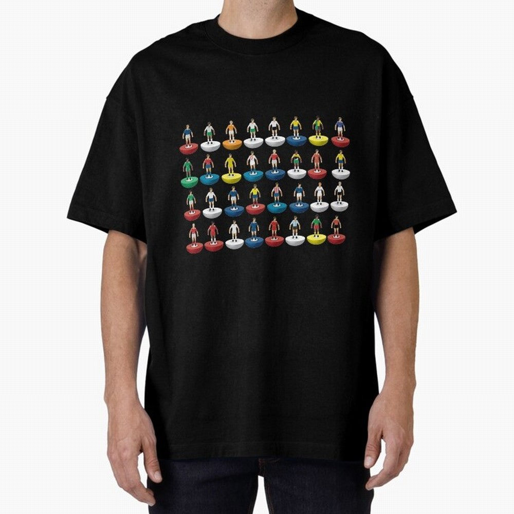 World Subbuteo players Oversized T-Shirt Celebrate Supporters United by FIFA World Cup 2026 Connected to Mbappe, Netherlands Energy, Classic Soccer Heritage, Championship Pressure, Fan Loyalty and International Pride; Made for Die Hard Supporters,