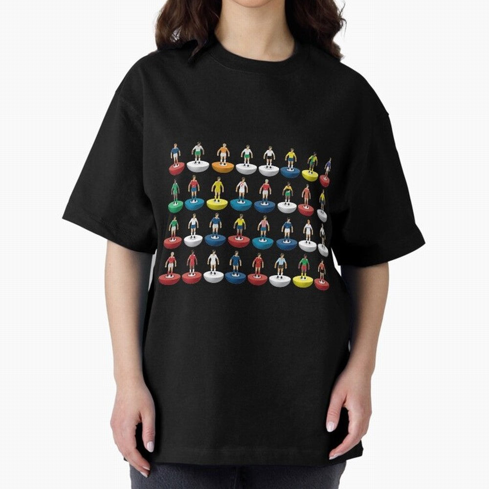 World Subbuteo players Oversized T-Shirt Celebrate Supporters United by FIFA World Cup 2026 Connected to Mbappe, Netherlands Energy, Classic Soccer Heritage, Championship Pressure, Fan Loyalty and International Pride; Made for Die Hard Supporters,