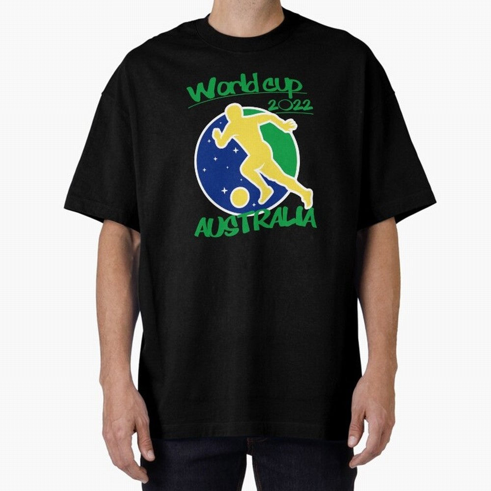 Australia World Cup 2022 Oversized T-Shirt Show Championship Spirit for FIFA World Cup 2026 USA Canada Mexico Inspired by Messi, Argentina Energy, Match Day Excitement, Supporter Culture, Golden Goals and Global Football Passion; Made for Die Hard