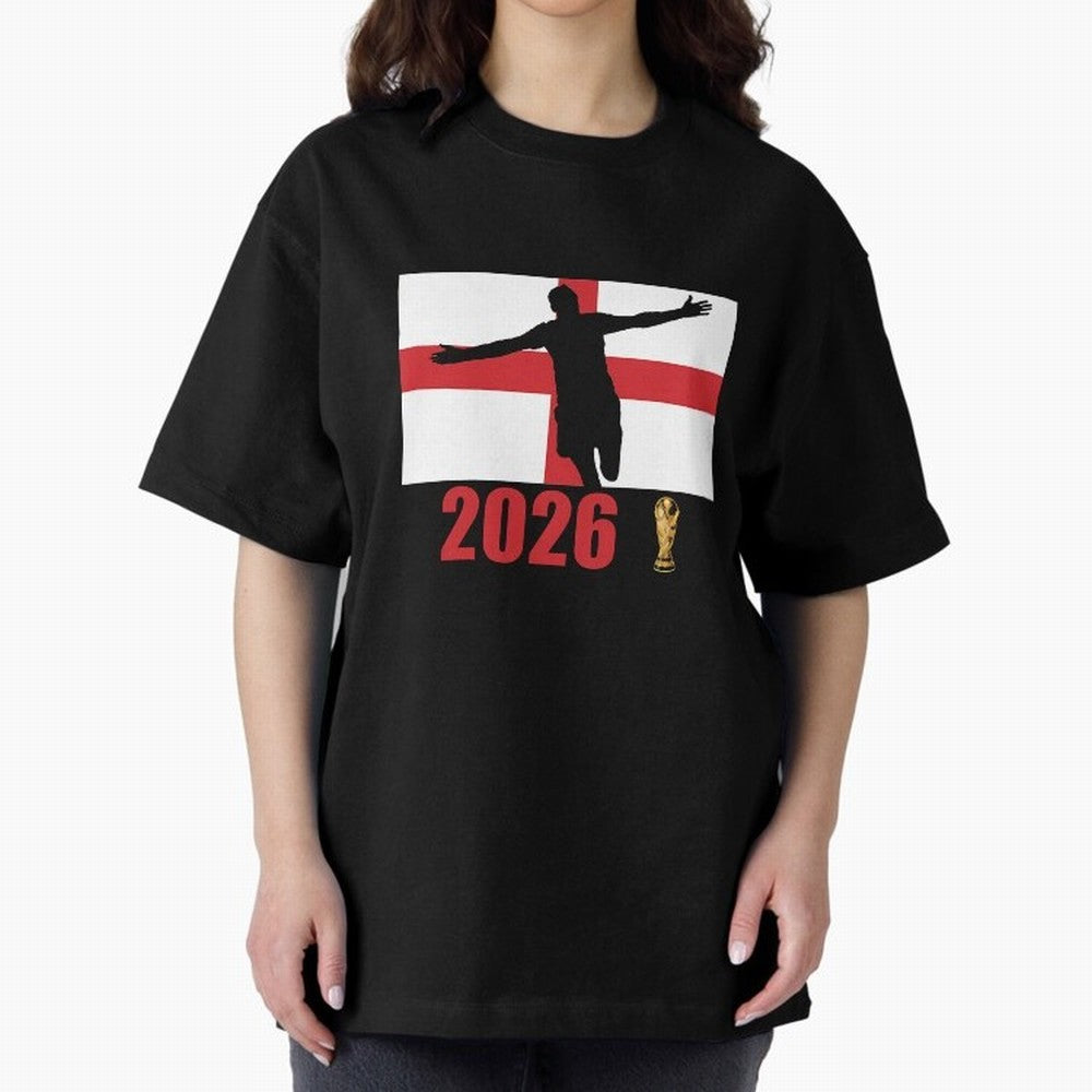 England World Cup 2026 T-Shirt_84815873 Oversized T-Shirt Show Your Stadium Side during Match Day Hype around FIFA World Cup 2026 USA Canada Mexico, Messi and Cristiano Ronaldo, Argentina and Brazil, Football History, Final Match Energy, Crowd