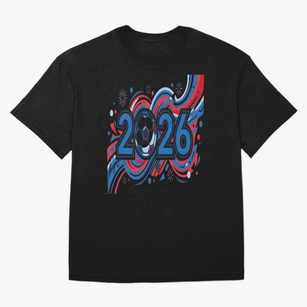Football 2026 Oversized T-Shirt Support Iconic Players in the FIFA World Cup 2026 Journey through CR7 and Messi Highlights, England and Germany Pride, Global Supporter Spirit, Legendary Goals, National Colors and Tournament Celebration; Ideal for