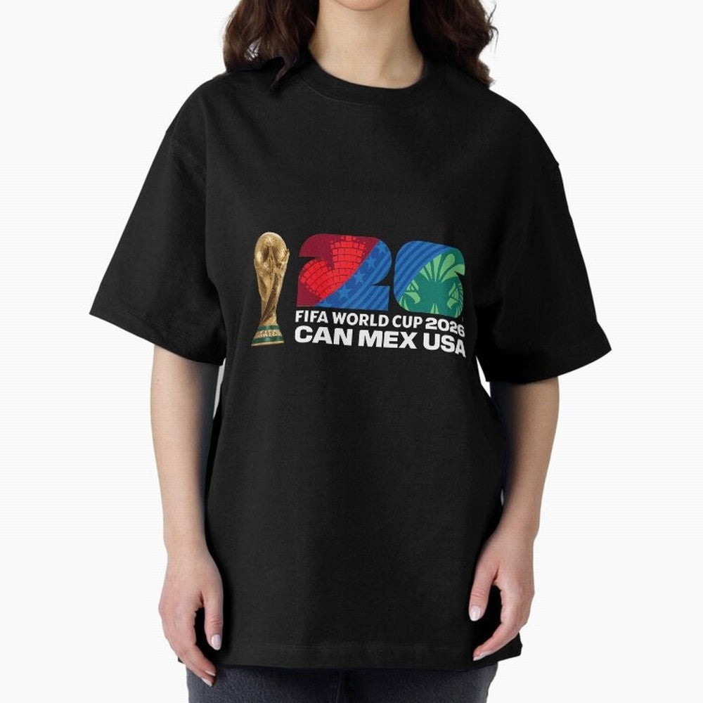 World Cup26 Host Country Trophy Oversized T-Shirt Carry National Pride through the FIFA World Cup 2026 USA Canada Mexico Journey through Cristiano Ronaldo, Haaland and CR7 Highlights, Netherlands Pride, Championship Spirit, Famous Goals, Roaring
