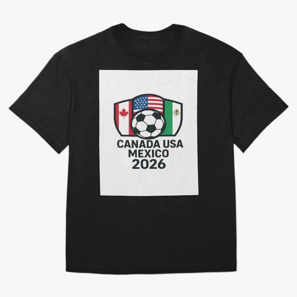 World Cup Soccer 2026 Canada USA Mexico Design Oversized T-Shirt Show Support during FIFA World Cup 2026 USA Canada Mexico Spirit, Made for Brazil, Portugal and Argentina, CR7, Goal Celebration Energy, Supporter Heritage, Football Icons and