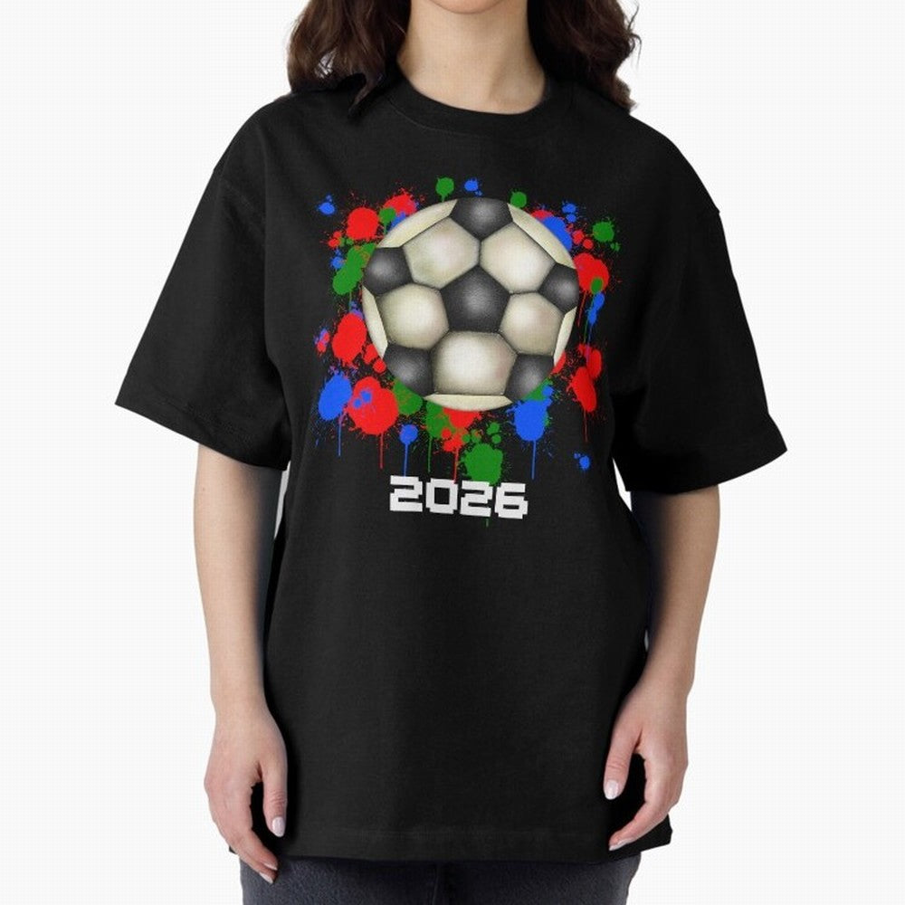 Football 2026 Oversized T-Shirt Feel FIFA World Cup 2026 USA Canada Mexico Spirit, with Brazil, Neymar, Worldwide Fan Energy, Dramatic Goals, Stadium Lights and Championship Celebrations; Made for Collectors Who Enjoy Iconic Players, Country Pride,