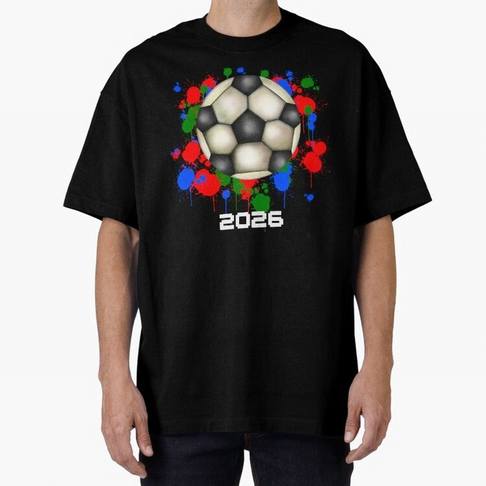 Football 2026 Oversized T-Shirt Feel FIFA World Cup 2026 USA Canada Mexico Spirit, with Brazil, Neymar, Worldwide Fan Energy, Dramatic Goals, Stadium Lights and Championship Celebrations; Made for Collectors Who Enjoy Iconic Players, Country Pride,
