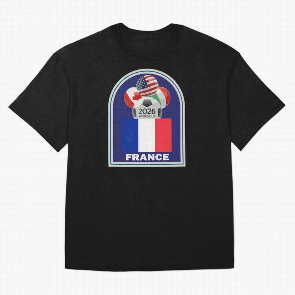 France 2026 Soccer T-shirt Oversized T-Shirt Celebrate Supporters United by Global Football Passion for FIFA World Cup 2026, Capturing Neymar, England, Retro Football Energy, Iconic Rivalries, Trophy Chase Drama and Stadium Atmosphere; Perfect for