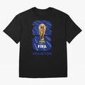 World Cup26 Houston Trophy Oversized T-Shirt Make Game Day About Global Football Passion for FIFA World Cup 2026 USA Canada Mexico, Highlighting CR7 and Messi, Argentina, Champion Mindset, Group Stage Buzz, Knockout Tension and Passionate Fan