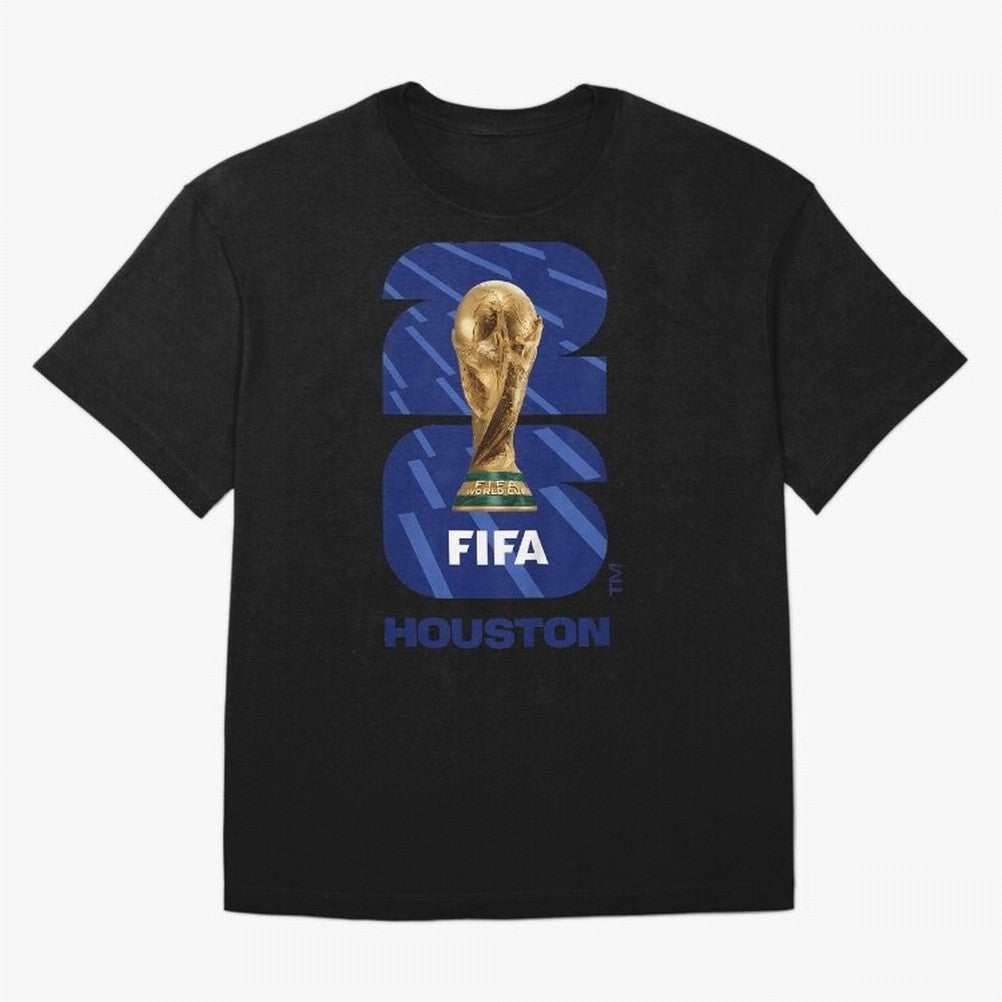 World Cup26 Houston Trophy Oversized T-Shirt Make Game Day About Global Football Passion for FIFA World Cup 2026 USA Canada Mexico, Highlighting CR7 and Messi, Argentina, Champion Mindset, Group Stage Buzz, Knockout Tension and Passionate Fan