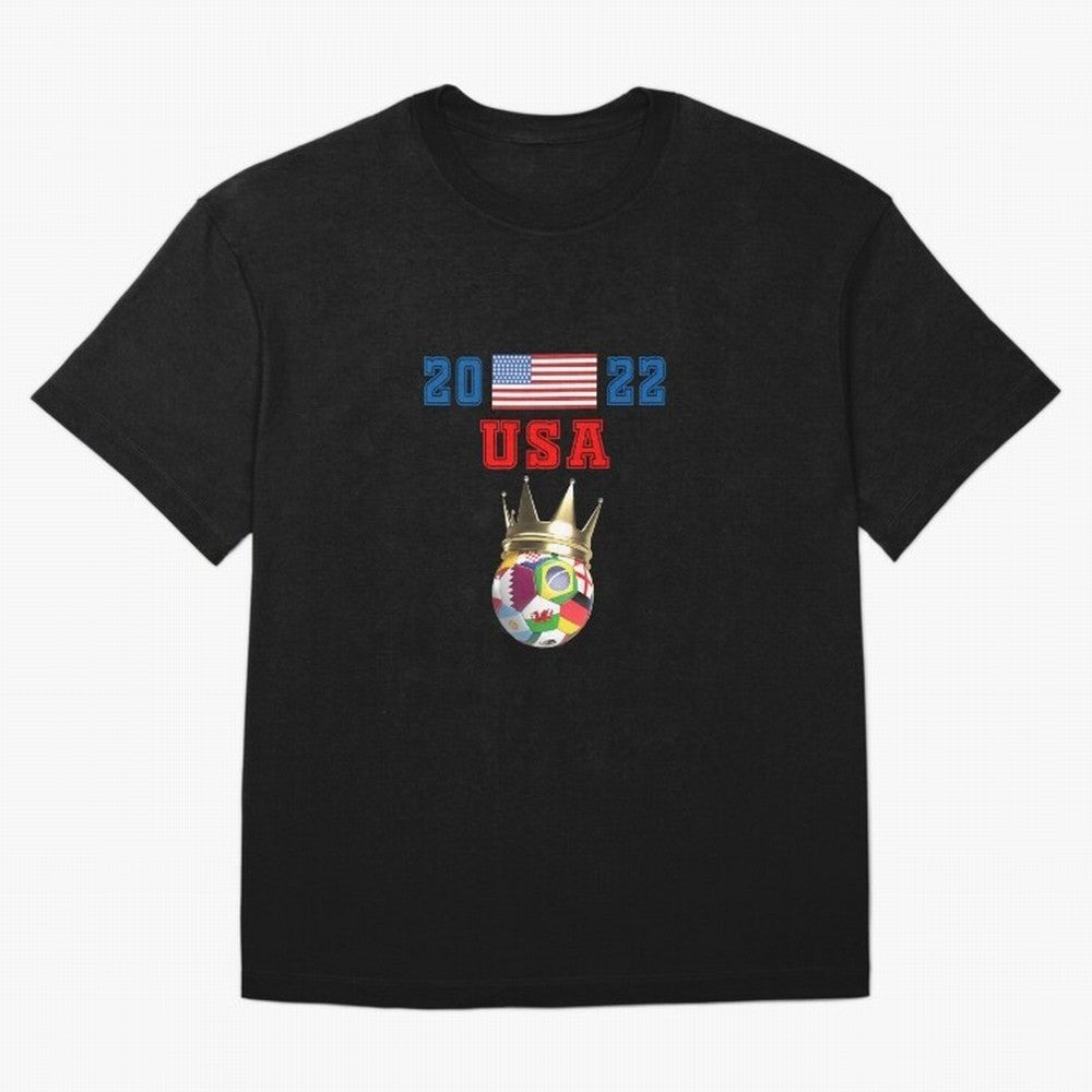 Usa World Cup Jersey 2022 Oversized T-Shirt Mark the FIFA World Cup 2026 USA Canada Mexico Journey through Mbappe Highlights, Portugal Pride, Stadium Chants, National Pride, Trophy Dreams and Unforgettable Football Memories; Ideal for Football