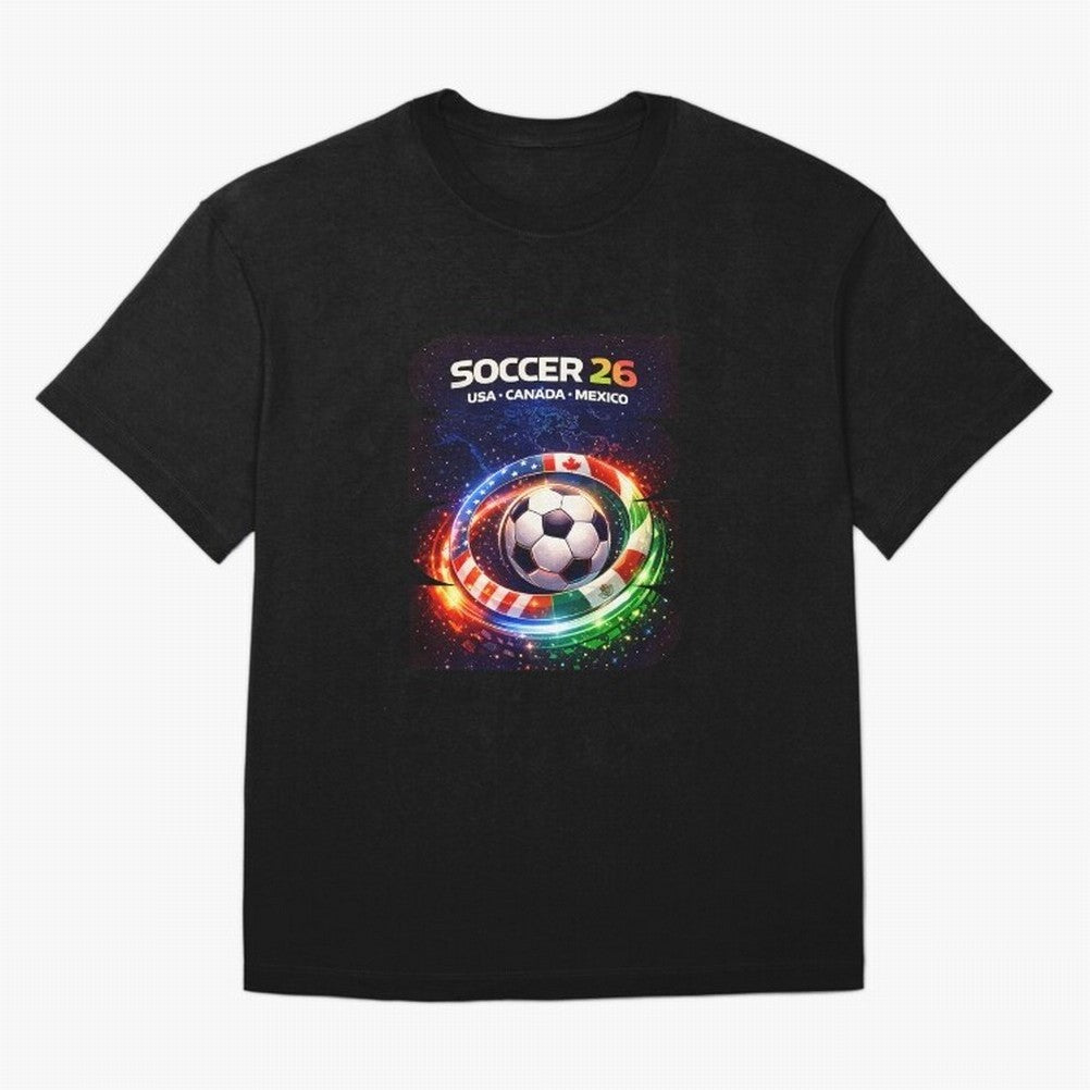 North America Soccer 2026 Soccer 26 Usa Canada Mexico Fan United 2026 Soccer Oversized T-Shirt Join Supporters Worldwide for FIFA World Cup 2026 Spirit, Driven by Brazil, Portugal and Argentina, CR7 and Messi, Game Day Rituals, Football Legends,