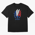France Soccer 2026 Tricolor Burst Emblem Oversized T-Shirt Celebrate FIFA World Cup 2026 Group Stage for Fans of CR7 and Spain and Netherlands, Bringing Stadium Memories, Football Loyalty, International Chants and Championship Tradition; Great for