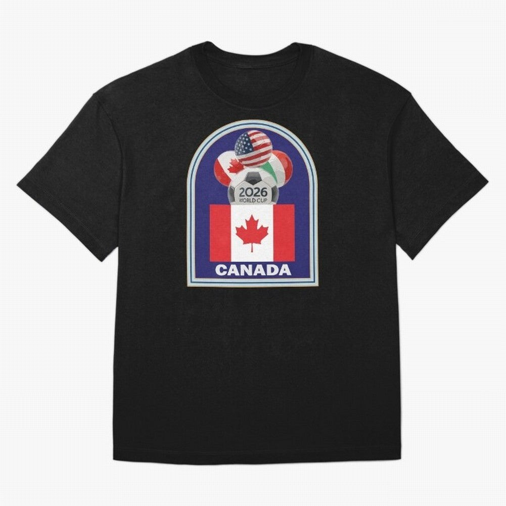 Canada 2026 Soccer T-shirt Oversized T-Shirt Unlock FIFA World Cup 2026 Filled with Messi, CR7 and Mbappe, Argentina and Brazil Energy, Soccer Culture, Superstar Moments, National Team Dreams and Competitive Fire; Ideal for Fans Who Follow Messi,