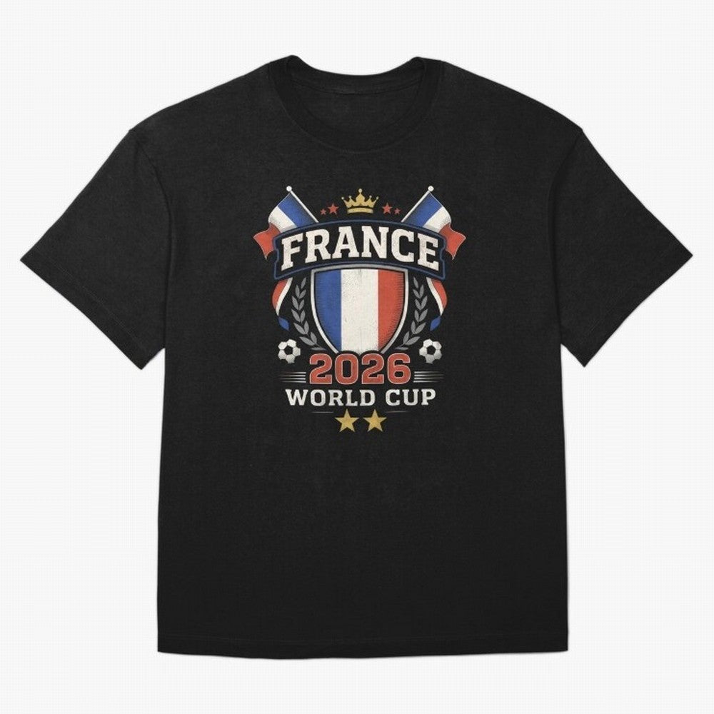 France World Cup 2026 Football Heritage - Les Bleus Crest Oversized T-Shirt Celebrate Fan Culture around Global Football Passion for FIFA World Cup 2026, Made for Messi, Brazil, Fan Favorite Moments, National Team Passion, Big Match Drama and