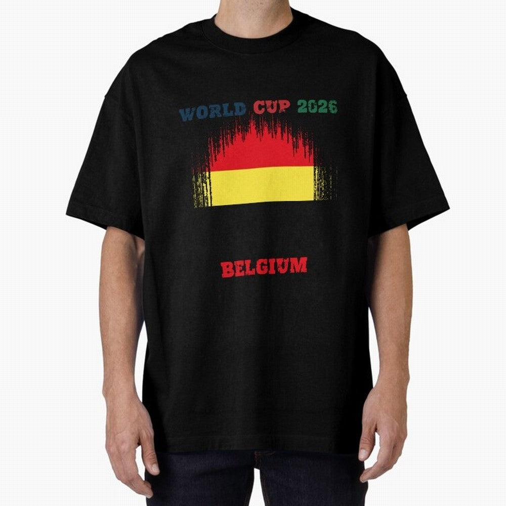 BELGIUM WORLD CUP 2026 Oversized T-Shirt Back Your Heroes with the FIFA World Cup 2026 Group Stage Journey through Cristiano Ronaldo Highlights, France and Portugal Pride, Fan Favorite Moments, National Team Passion, Big Match Drama and Soccer