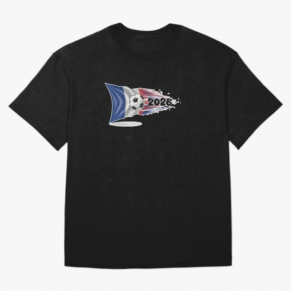 France Soccer 2026 Fan Tee: Bleu-Blanc-Rouge Flag Football Design | Perfect Gift for World Cup Fans! Oversized T-Shirt Celebrate Supporters United by FIFA World Cup 2026 Spirit, Featuring Spain and Netherlands, Neymar, Haaland and Cristiano