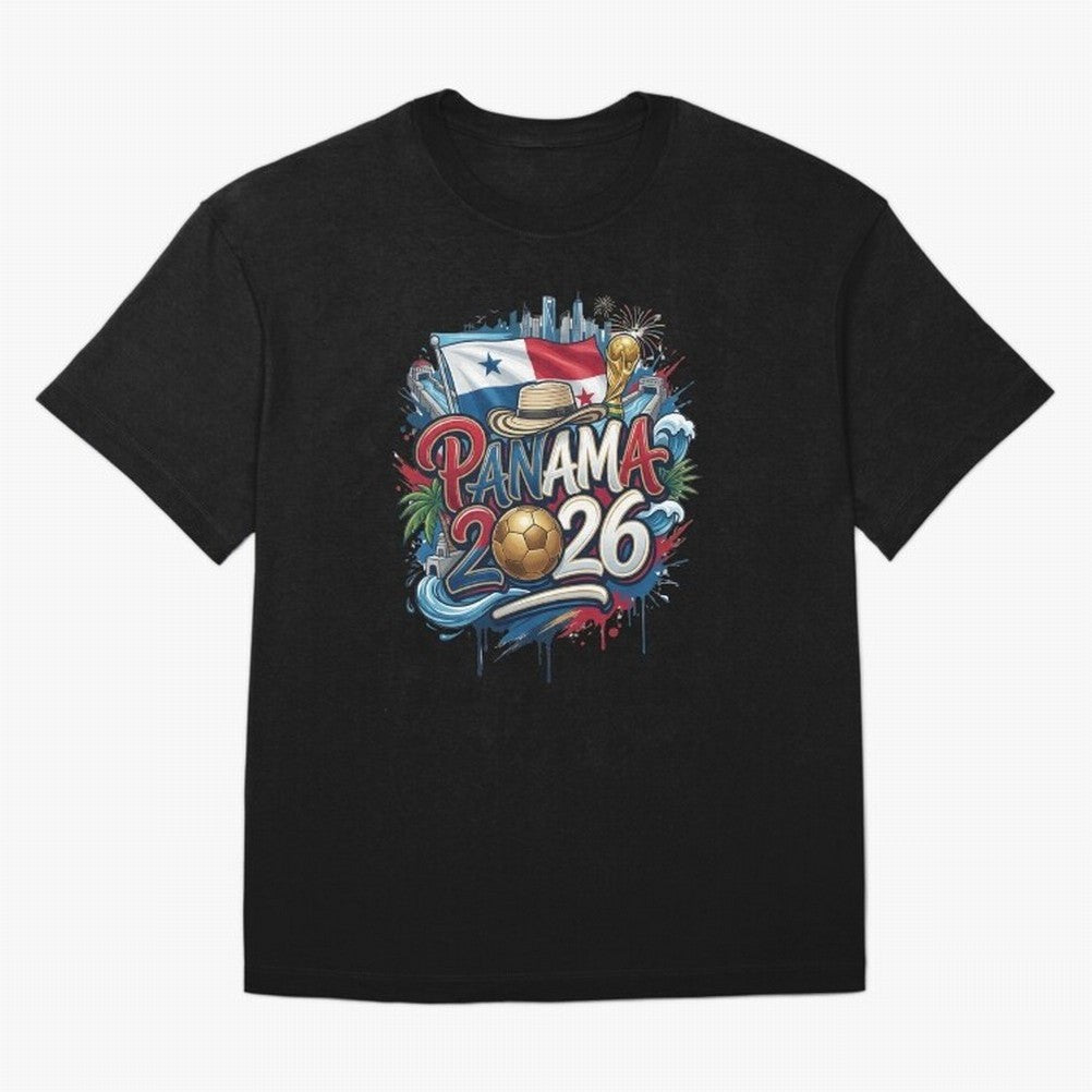 Panama World Cup 2026 Football Legacy Oversized T-Shirt Build FIFA World Cup 2026 Made for Mbappe and Neymar, Germany Energy, Vintage Soccer Flavor, Modern Football Stars, National Flags and Final Night Emotion; Ideal for Passionate Fans Who Love