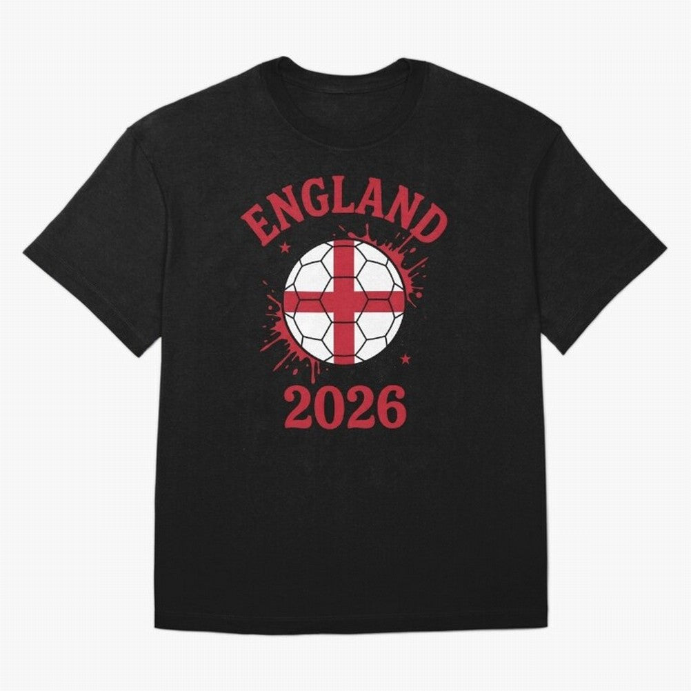England World Cup 2026 football supporter| St George Cross Football Oversized T-Shirt Experience the FIFA World Cup 2026 Journey through CR7 Highlights, France and Portugal Pride, Retro Football Energy, Iconic Rivalries, Trophy Chase Drama and
