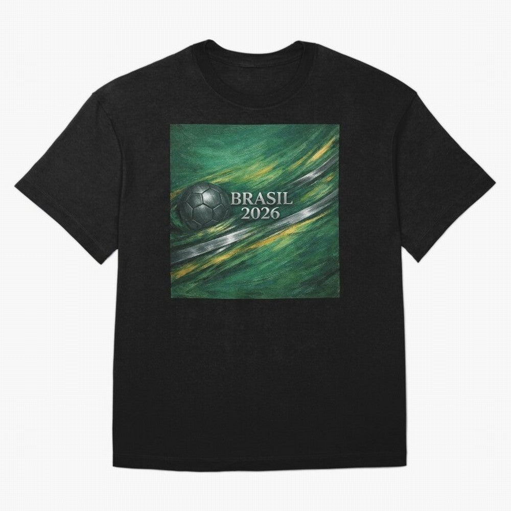 Brazil World Cup 2026 Concept Oversized T-Shirt Feel the FIFA World Cup 2026 Journey through CR7 Highlights, Argentina and Brazil Pride, Retro Football Energy, Iconic Rivalries, Trophy Chase Drama and Stadium Atmosphere; Ideal for Football Dads,