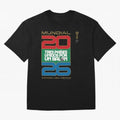Mundial 26 Three Nations United By A Soccer Ball. Unidos Por Un Baln - World Cup Oversized T-Shirt Keep the Legacy of FIFA World Cup 2026 Group Stage Spirit, Built around Portugal, Mbappe and Neymar, Worldwide Fan Energy, Dramatic Goals, Stadium