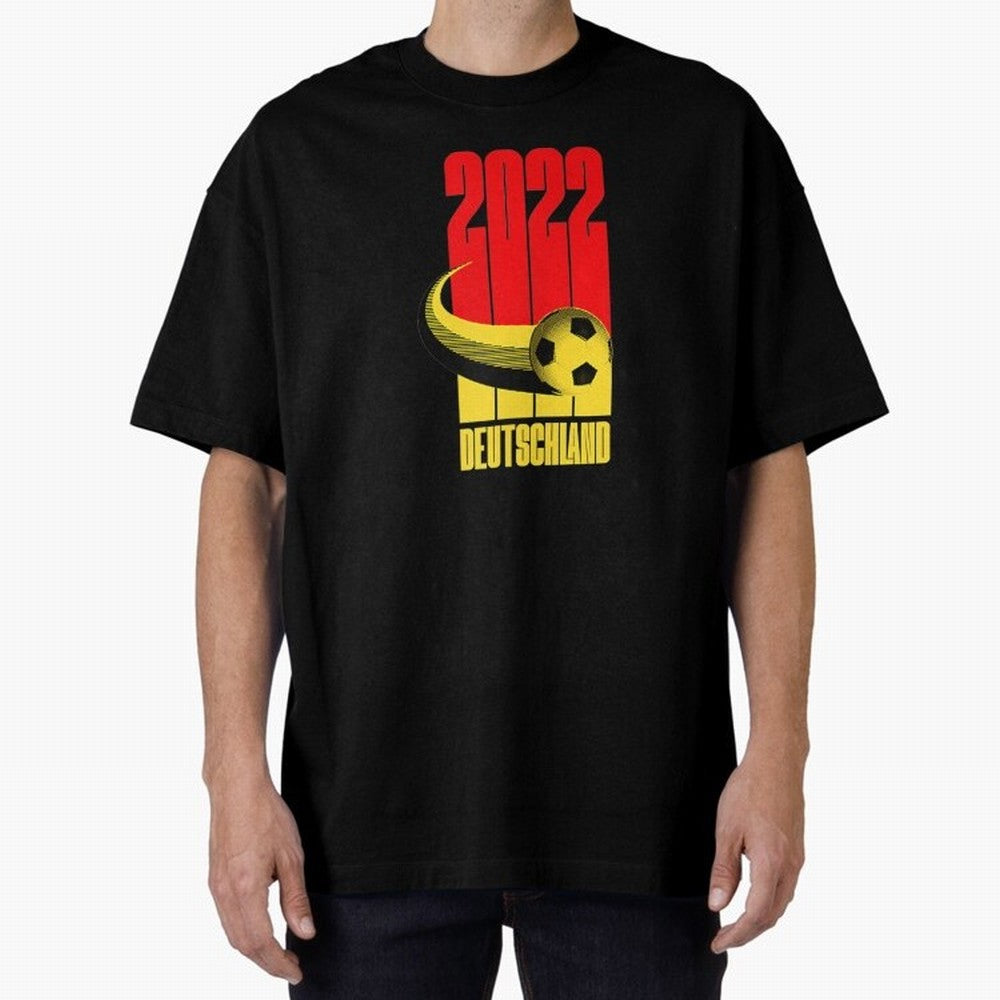 Germany 2022 Football Soccer Graphic Deutschland Oversized T-Shirt Carry FIFA World Cup 2026 for Fans of Haaland and France and Portugal, Bringing Soccer Culture, Superstar Moments, National Team Dreams and Competitive Fire; Made for Die Hard